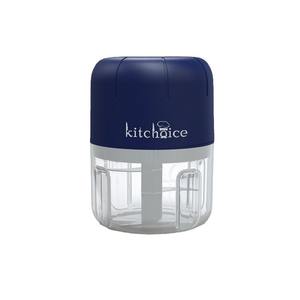 Kitchoice - Picadora de Ajo Eléctrica, Mini Procesador de Alimentos, Licuadora Portátil para Uso Doméstico, Blanca y Azul - Product Image 1