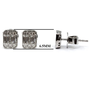 Expédition directe de Hong Kong : Bijoux raffinés et élégants en or blanc 18 carats avec diamant véritable taille brillant, pour fiançailles, anniversaire, mariage et cadeau de fête - Product Image 2