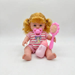 Poupée parlante de haute qualité pour bébé fille, avec brosse, sucette et biberon, 27 cm (10 pouces), modèle unisexe en vinyle, jouet d'origine Hong Kong, à partir de 3 ans - Product Image 1