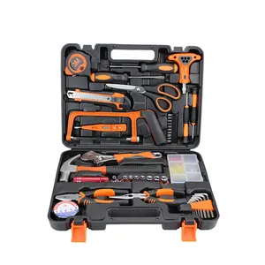 Mollin Household Hardware Hand Tools Set with Plastic Toolbox Storage Case for Daily Maintenance