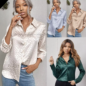 เสื้อเชิ้ตสตรีแขนยาวคอปกแบบกระดุมเปิด - Product Image 2