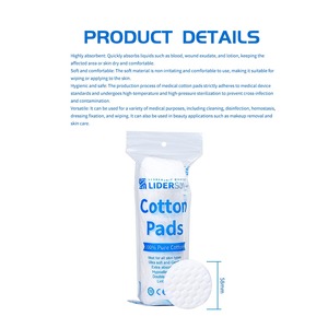 Discos de Algodón Desechables para Desmaquillar el Rostro, Orgánicos, 100 Unidades, Sin Aceite, Marca Privada - Product Image 2