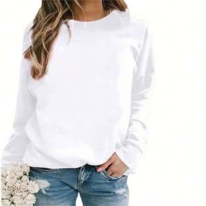 Custom Unisex <b>Vintage</b> <b>Oversize</b> Pullover <b>Sweatshirt</b> Fashionable Polyester Cotton Hoodie Breathable Crewneck Women's Sublimation - Product Image 1