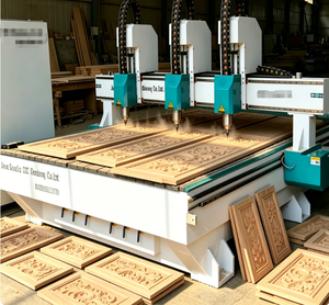 1300*2500mm 2000*3000mm 2100*300mm bois usine chinoise fabricant trois broches tête de moteur cnc 1325 routeur - Product Image 1