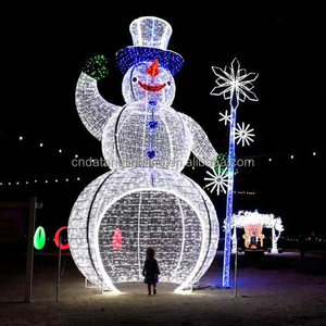 Luces Decorativas de Navidad LED Personalizables con Forma de Muñeco de Nieve, Luces de Navidad para Exteriores de Hierro Resistentes y Seguras en Varios Colores - Product Image 1