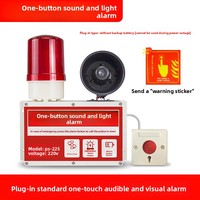 Dispositif d'alarme sonore et lumineux à un clic, modèle PS-225, matériau ABS, 120 dB, liaison IoT, cloche d'évacuation d'usine/atelier, alarme d'urgence