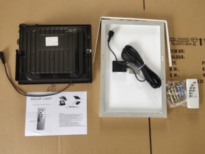 Cảm biến an ninh năng lượng mặt trời dẫn ánh sáng Lũ lụt với Remoter <span class=keywords><strong>RGB</strong></span> 25W 40W 60W 100W 200W 300W Đèn pha năng lượng mặt trời - Product Image 5