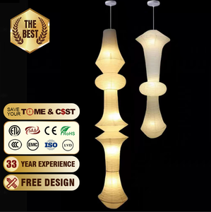 Japon Vintage El Yapımı Büyük Pirinç Kağıdı Lamba Avize Yaratıcı Modern Ev Dekorasyonu Sarkıt Lamba Asılı Aydınlatma - Product Image 1