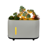 Humidificateur d'aromathérapie à flamme végétale Diffuseur d'huiles essentielles à base d'eau 7 lumières LED de couleur Humidificateur à flamme de grande capacité