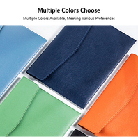 Gran oferta ecológica A4 impermeable PU cuero personalizable moderno carpeta de archivos suave bolsa organizadora de documentos de oficina