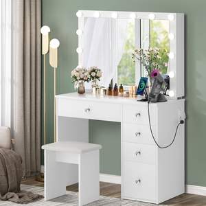 Bedroom <strong>Dressing</strong> <strong>Table</strong> Multi-Functional Household Integrated Cabinet Small Apartment Storage Modern Simple High-Level Cosmetic - Product Image 2