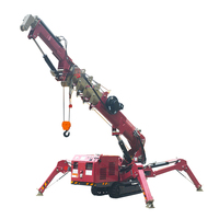 Grue araignée sur chenilles de 3 tonnes, électrique et diesel, double alimentation, télécommande, pour travaux et entretien de toitures