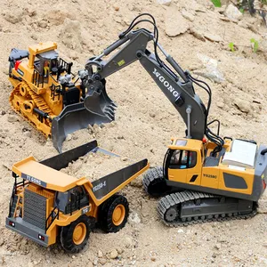 creative child's excavator 11 channel remote control excavator stem toy child's gifts educational science experiments for kids