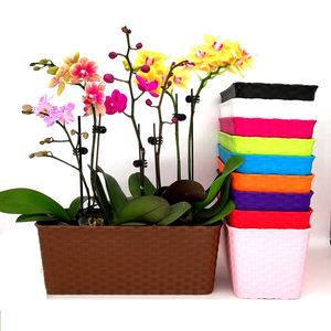 Boîte de fenêtre rectangulaire en plastique Pots de fleurs et jardinières pour garde-corps de jardin Plateau de balcon de drainage avec trou de drainage - Product Image 6