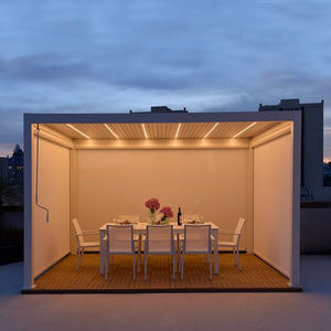 Pérgola manual de personalización, cubiertas para <span class=keywords><strong>patio</strong></span> trasero, cocina exterior automática, pérgola bioclimática con persianas de aluminio - Product Image 2