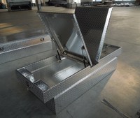 Boîte à outils personnalisée en aluminium pour l'industrie de la couverture de renard pour le plateau Ute et la boîte à outils Sliver Gull Wing avec revêtement en poudre