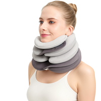 Dispositif de traction cervicale Tech Love, gonflable, avec airbag à trois couches, soutien cervical réglable, à commande par un seul bouton