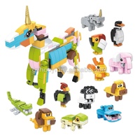 Jouets de poche bon marché jouets à donner blocs animaux de la mer mini briques homard mosaïques jouet en gros