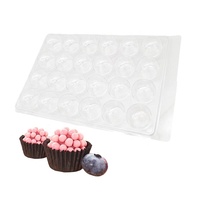 Emballage en blister rond pour truffes au chocolat PET 24 cellules