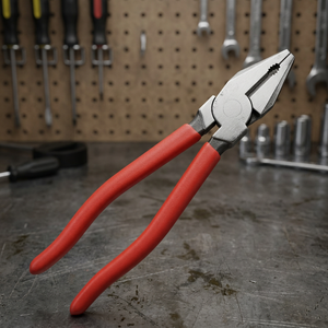 Pince combinée de coupe en acier au carbone moyen, 10 pouces, de fabrication taïwanaise, de haute qualité, avec poignée en plastique souple et revêtement en vinyle. - Product Image 3