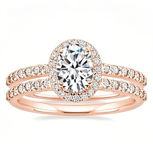 Anello di Diamanti T0601 con Taglio Ovale, Diamante Naturale in Oro Giallo, Gioiello Classico da Fidanzamento per Donna - Product Image 2