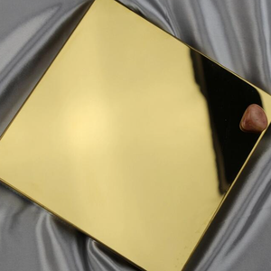 Prix bas Épaisseur de haute qualité 0.1-3mm Plaque de tôle en acier inoxydable miroir plaqué or pour la décoration architecturale - Product Image 3