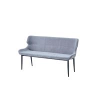 Sofá moderno de tres asientos de terciopelo gris claro de estilo simple, patas finas de metal delicadas, moda y cómodo, decora el calor del hogar