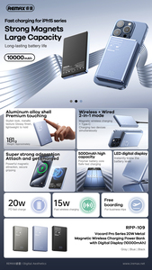 RPP-109 20W Metal Magnetic Wireless Charging Power Bank 10000mAh <b>Fast</b> Banks With Digital Display RPP-109 30000mAh Power Bank RPP - Product Image 4