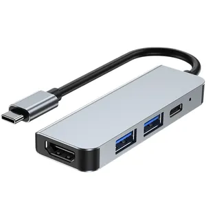 Port USB C 4 en 1 vers PD USB 3.0 HDMI Type C hub adaptateur station d'accueil pour ordinateur portable