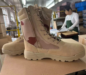Botas tácticas de camuflaje desértico de 3 colores TSB09 Definite Outdoor Sports Mauritania MR, de cuero vacuno y gamuza, hechas en China. - Product Image 1