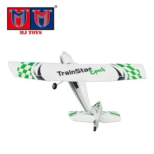 Avião de controle remoto trainstar, 1.1m rtf w/ gyro rc avião epo modelo de plástico fly rc planador fuselag para adulto