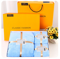 Ensemble trois pièces en polaire corail de haute qualité et tendance, couleur unie, en coffret cadeau, souvenir d'hôtel