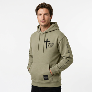 Sudadera con Capucha Casual de Invierno para Hombre, Diseño Cristiano con Versículos Bíblicos, Corte Regular, Transpirable, Ecológica, 100% Algodón, con Bolsillos - Product Image 2