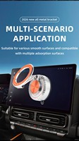 Support de téléphone pour tableau de bord de voiture, ventouse magnétique, support tout métal réglable à 720° pour iPhone 16 15 14 Series