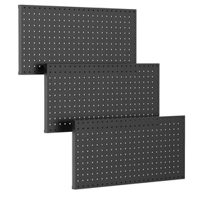 Shed Modular Peg Board Organizer Board Kit <span class=keywords><strong>Outils</strong></span> Pegboard Système <span class=keywords><strong>de</strong></span> stockage <span class=keywords><strong>Panneaux</strong></span> Pegboard en métal <span class=keywords><strong>pour</strong></span> mur Garage Utility - Product Image 2