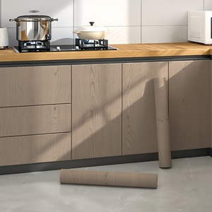 Papier adhésif décoratif pour meubles, texture de grain de bois, papier peint <span class=keywords><strong>PVC</strong></span>, pelable et collant, motif bois, rouleau de papier peint - Product Image 1