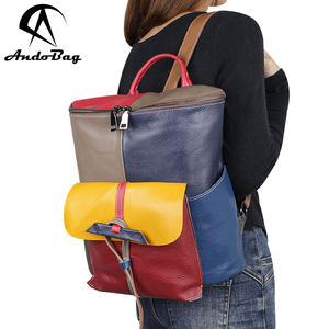 AndoBag Retro Genuine Leather <b>Backpacks</b> <b>Large</b> Capacity Bucket Bag Casual Women's <b>Backpack</b> 2496 - Product Image 1