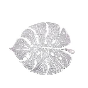 Napperon en <span class=keywords><strong>vinyle</strong></span> Boen en forme de feuille évidé napperons en relief or luxe pour la fête de restaurant à la maison - Product Image 2