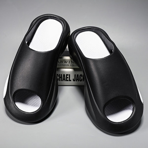 Sandales d'été pour hommes, blanches, à semelle épaisse, antidérapantes, pour la plage, chaussures injectées M9052 - Product Image 2
