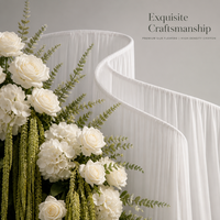 Décoration de mariage extérieure sur mesure tout-en-un : fleurs artificielles et fournitures pour scènes de mariage