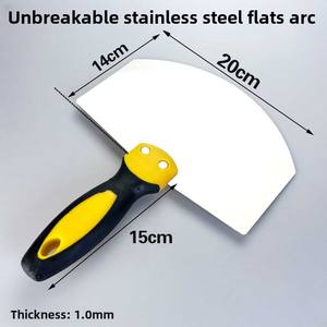 Kelas industri DIY sekop melengkung pemuat dengan pisau plastik tebal fitur sudut papan lumpur baja tahan karat gratis pengiriman - Product Image 4