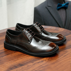 Chaussures pour hommes en cuir véritable italien, élégantes et luxueuses, respirantes, légères, à semelle plate, pour les occasions formelles, les mariages et les affaires - Product Image 3