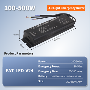 Kit d'urgence rechargeable pour bandes lumineuses LED en aluminium 24V 100W - 500W avec driver d'urgence intégré comme source d'énergie de secours - Product Image 3