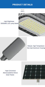 Vendita Super luminoso 150-180lm/W <span class=keywords><strong>Street</strong></span> Garden illuminazione buona energia solare lampione a LED Modulare con pannello separato di quotazione - Product Image 6