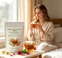 Tisane de soutien à la réponse au stress au cortisol, mélange de camomille, mélisse et fleur de la passion pour une relaxation apaisante