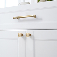 Tiroir d'armoire en laiton brossé moderne tire boutons de poignée de meubles de chambre à coucher 3914