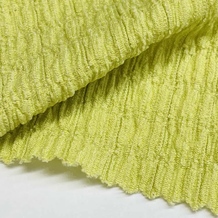 Solid Crepe Fabric Shaoxing Textile Solid Dyed 95% Polyester 5% Spandex Warp Crepe Fabric Knitted For Baby Clothing