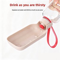 Gourde portable pour chien et chat avec distributeur d'eau en plastique à large ouverture – Indispensable pour les promenades