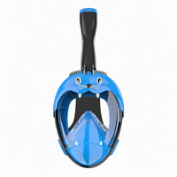 Masque complet de plongée avec tuba confortable pour les enfants Conception à une fenêtre Certifié CE Système respiratoire amélioré Anti-buée Anti-fuite