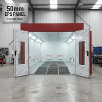 Cabine de peinture sans poussière à tirage descendant certifiée CE pour l'automobile, le travail du bois, le meuble, l'électricité et la chauffage, idéale pour les ateliers de carrosserie